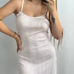 Сорочка трикотаж на брительках рожевий