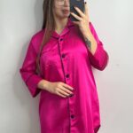 Сорочка на гудзиках Шовк Армані фуксія чк