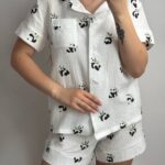 Муслін 1-ка (рубашка з коротким рукавом +шорти) панда