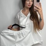 Шовк трійка короткий рукав айворі бк