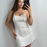 Сорочка трикотаж на брительках молочний