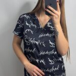 Сатин одиничка (Рубашка з кортким рукавом та шорти) Pijamlook