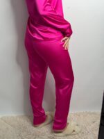 Шовк трійка довгий рукав фуксія чорний кант - Зображення 5