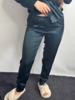 Шовк трійка довгий рукав темно зелений чорний кант - Зображення 5