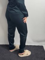 Шовк трійка довгий рукав темно зелений чорний кант - Зображення 6