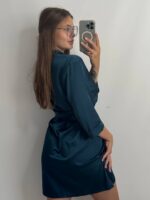 Шовковий Армані халат смарагд - Зображення 4