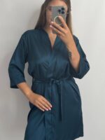 Шовковий Армані халат смарагд - Зображення 2