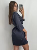 Шовковий Армані халат графіт - Зображення 2