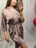 Шовковий Армані халат мокко - Зображення 6