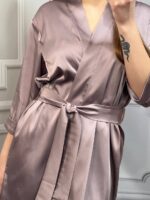 Шовковий Армані халат мокко - Зображення 3