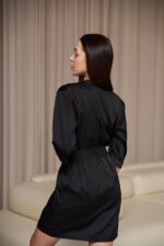 Шовковий Армані халат чорний - Зображення 4