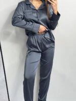 Шовк трійка довгий рукав графіт чорний кант - Зображення 5