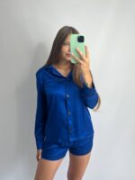 Шовк трійка довгий рукав електрик білий кант - Зображення 5