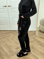 Костюм велюровий шаль чорний чорний кант - Зображення 7