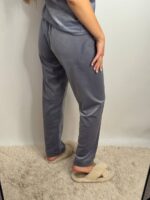 Комплект трійка з плюшевого велюру сірий 2 - Зображення 5