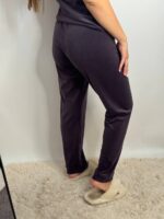 Комплект трійка з плюшевого велюру баклажановий - Зображення 3