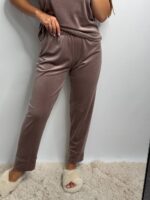 Комплект трійка з плюшевого велюру мокко - Зображення 5