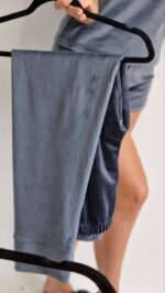 Комплект трійка з плюшевого велюру графіт - Зображення 4