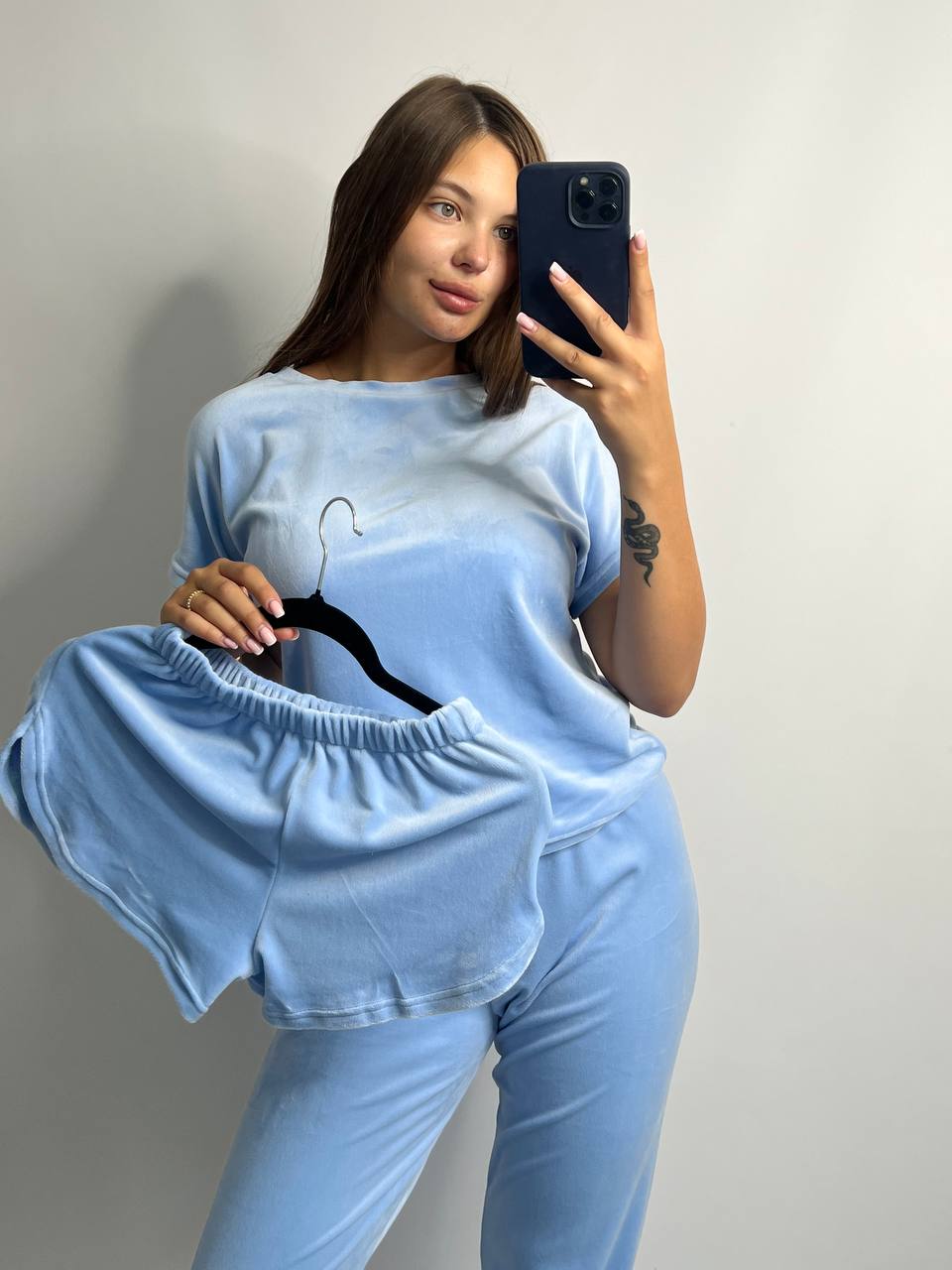 photo_2025-12-02_20-21-29 Комплект трійка з плюшевого велюру блакитний - Зображення 1