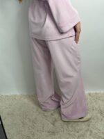 Вишуканий домашній костюм на запах пудра 2 - Зображення 4