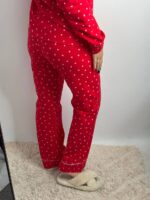 Домашній костюм у тканині фланель в сердечко білий кант - Зображення 2