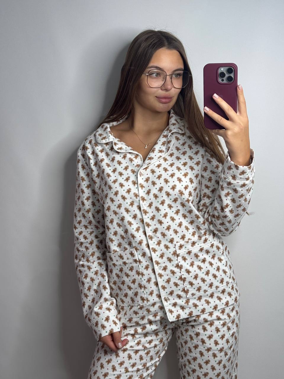 photo_2025-12-08_12-48-41 Домашній костюм у тканині фланель в принт печиво - Зображення 1