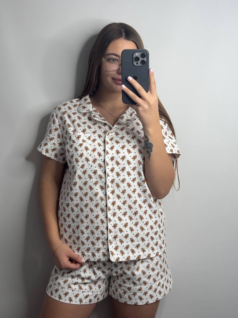 photo_2025-12-08_16-33-19 Піжама сорочка і шорти у тканині фланель принт печево - Зображення 1