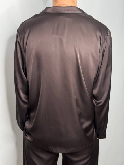 Чоловіча шовкова піжама брауні - Зображення 9