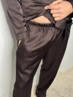 Чоловіча шовкова піжама брауні - Зображення 8