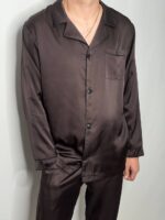 Чоловіча шовкова піжама брауні