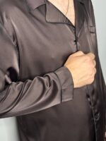 Чоловіча шовкова піжама брауні - Зображення 2