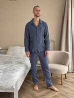 Муслінова чоловіча піжама джинс - Зображення 5