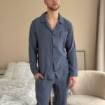 Муслінова чоловіча піжама джинс
