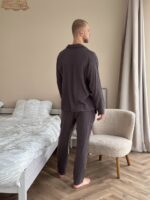 Муслінова чоловіча піжама шоколад - Зображення 3