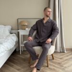 Муслінова чоловіча піжама шоколад