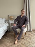 Муслінова чоловіча піжама шоколад