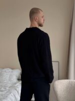 Муслінова чоловіча піжама чорний - Зображення 4