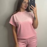 Плюшева піжама двійка | Футболка  | Шорти зефірний