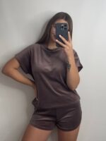 Плюшева піжама двійка | Футболка  | Шорти мокко2 - Зображення 7