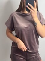 Плюшева піжама двійка | Футболка  | Шорти мокко2 - Зображення 4