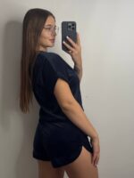 Плюшева піжама двійка | Футболка  | Шорти синій - Зображення 6