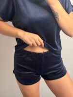 Плюшева піжама двійка | Футболка  | Шорти синій - Зображення 3