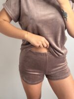 Плюшева піжама двійка | Футболка  | Шорти капучіно - Зображення 5