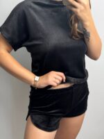 Плюшева піжама двійка | Футболка  | Шорти чорний - Зображення 8