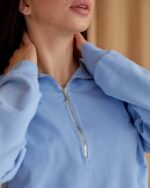 Спортивний костюм із замком блакитний - Зображення 6