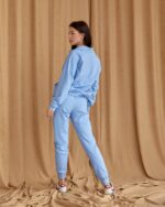 Спортивний костюм із замком блакитний - Зображення 5