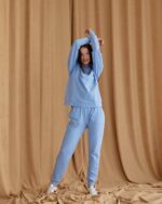 Спортивний костюм із замком блакитний - Зображення 4