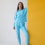Спортивний костюм із замком бірюзовий