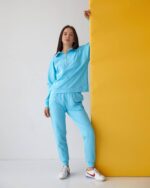 Спортивний костюм із замком бірюзовий