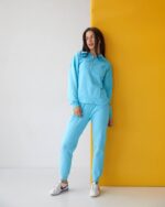 Спортивний костюм із замком бірюзовий - Зображення 2